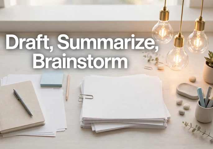 What Would Be an Appropriate Task for Using Generative AI? 1 Draft, Summarize, Brainstorm