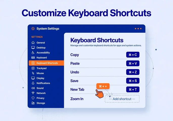 How to Use Keyboard Shortcuts on Mac: 60+ Shortcuts That Save Time 3 Mac Keyboard Shortcuts settings panel in System Settings
